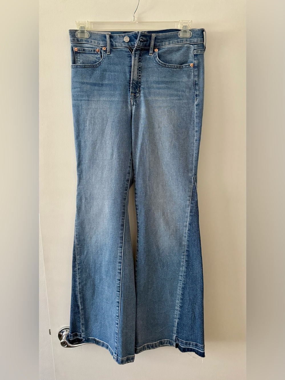 GAP 70s flare high rise jeans